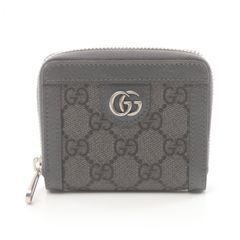 グッチ GUCCI ラウンド財布 オフィディア GGスプリーム 791744UULBN1244 ブラック/グレー PVCコーティングキャンバス レザー ラウンド コインケース メンズ 新品