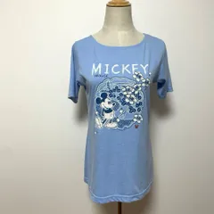 Disney ディズニー ミッキーマウス Tシャツ Mサイズ ライトブルー