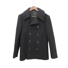 H0581S 美品 LITHIUM HOMME カシミヤ混 メルトン ：44