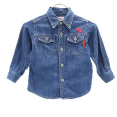 mikihouse ミキハウス 日本製 長袖 デニムシャツ 90 JEANS キッズ 古着