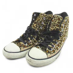 コンバース CONVERSE オールスター ハイカットスニーカー レオパード  ベージュ 26.5cm ハラコ調
