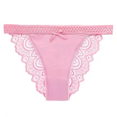 ブラジリアン レディース 綿 コットン エレガント レース ストレッチ セクシー かわいい ハーフバック Tバック ショーツ パンティ プレゼント 黒 白 青 rt-029