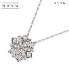 タサキ TASAKI ダイヤ 0.37ct ネックレス 50cm K18 WG ホワイトゴールド 750 田崎真珠 Necklace 90243991