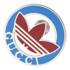 中古】 GUCCI グッチ ブローチ ×ADIDAS ロゴピンバッチ ブローチ