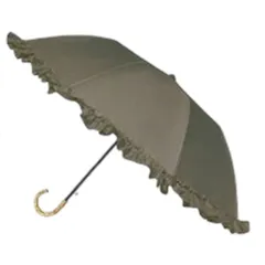 ☆ フリルオリーブ ☆ ピンクトリック 完全遮光折りたたみ傘 折りたたみ傘 晴雨兼用 pink trick ピンクトリック 折りたたみ ワンタッチ レディース ジャンプ式 ジャンプ傘 フリル傘 おしゃれ かわいい 通勤 通学 大人 軽量 軽い 竹製ハンドル