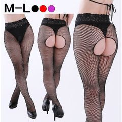 ラポーム オープンクロッチ ストッキング パンティストッキング パンティー 穴あき ストッキング メッシュ 網タイツ セクシーランジェリー 日本製 M L サイズ 黒 赤 紫 1012PS