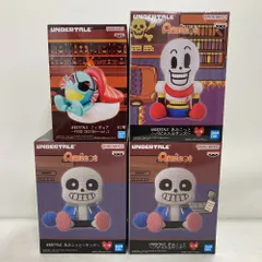 02w19025 UNDERTALE アンダーテール プライズフィギュア 4点セット あみこっと パピルス サンズ / FOOD DESIGN アンダイン ※未開封品【中古品】