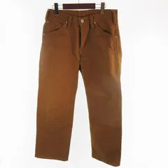 IRON HEART ダブルニー ダックパンツ ワークパンツ ロガー33ブラウン IRON HEART ダブルニー ダックパンツ ワークパンツ ロガー33