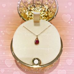 K18WG ルビー ダイヤモンド ネックレス 蹄鉄モチーフ - メルカリ