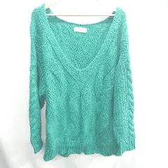 ◇ ⊇ SELECT MOKA オーバーサイズ 長袖 セーター サイズF グリーン系 レディース E  【1410100005000】