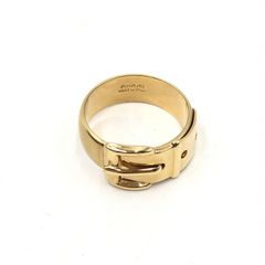 GUCCI グッチ スカーフリング ゴールドカラー ベルトモチーフ 美品 保存袋有