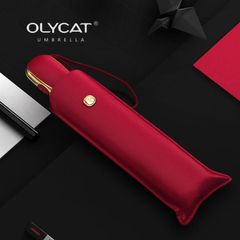 折りたたみ傘 Olycat 晴雨兼用　UPF+50 防水 ワンタッチ　赤レッド