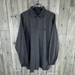 OLD NAUTICA 90s ノーティカ ストライプ 長袖 ポロシャツ メンズ L サイズ