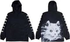 リップンディップ RIPNDIP コーチジャケット　ナイロンジャケット　ビックフェイス　猫　ブラック Mサイズ リップンディップのサムネイル