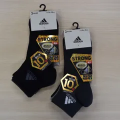 靴下 まとめ売り  お買い得 6足 (3足×2セット) adidas 26～28㎝ 消臭 26 ＜新品＞