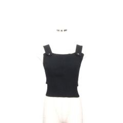 【中古A】AMERI アメリ F レディース ニット タンクトップ MEDI DOUBLE LAYERED KNIT TOP 黒 中古A 古着