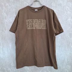 STANDARD CALIFORNIA スタンダードカリフォルニア 日本製 ブランドロゴプリント カーキブラウン 茶色 L Tシャツ ロゴT