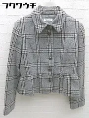 ◇ a.v.v アー ヴェ ヴェ 長袖 ジャケット サイズ38 グレー マルチ レディース  【1002802282539】