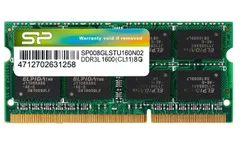シリコンパワー ノートPC用メモリ 1.35V (低電圧) DDR3L 1600 PC3L-12800 8GB×1枚 204Pin Mac 対応 SP008GLSTU160N02