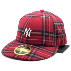 KITH キス New Era ニューエラ 59FIFTY ニューヨーク・ヤンキース ベースボールキャップ フランネルチェック柄 レッド Size 8 (63.5cm)