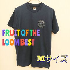 FRUIT OF THE LOOM BEST フルーツオブザルーム　ネイビー　Ｔシャツ　M　コットン50％　ポリエステル50％　着丈68ｃｍ　身幅46ｃｍ　肩幅43ｃｍ　袖丈17.5ｃｍ　古着