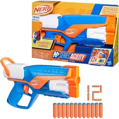 ハズブロ ナーフ Nシリーズ アジリティ ブラスター Nシリーズ専用N1ダーツ12本付属 スポーツシューティングトイ インドア&アウトドアゲーム 8才以上 F8629 おもちゃ