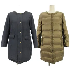 マッキントッシュフィロソフィー MACKINTOSH PHILOSOPHY リバーシブル ダウンコート ノーカラー 36 ブラック ベージュ 241128E ■GY09のサムネイル