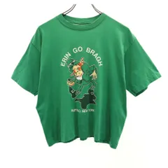 トレンチ 80s USA製 ヴィンテージ 半袖 シングルステッチ Tシャツ XL グリーン TRENCH メンズ
