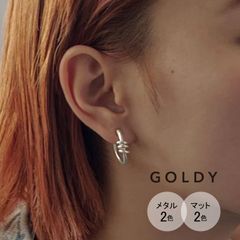 トリプレッツ リング ピアス GOLDY ゴールディ 1230501 goldy アクセサリー レディース 女性 メンズ 男性 ユニセックス メンズピアス シルバー ゴールド  マット 艶消し goldy ピアス ワンタッチピアス フープピアス 新品 正規品