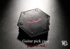 本革ピックケース(pain to red) NiLco≒de