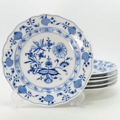 マイセン プレート■ブルーオニオン ランチプレート 19.5cm 皿 洋食器 6枚セット 1級品 Meissen