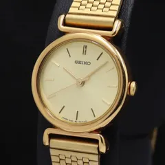 セイコー 4N21-0052 ラウンド QZ ゴールド文字盤 レディース腕時計 TKD 2000000 NSK