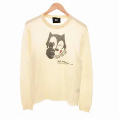ディー&ジー ドルガバ ドルチェ&ガッバーナ D&G × フェリックス・ザ・キャット FELIX THE CAT コラボ ニット セーター プリント カシミヤ100% 48 M ベージュ /HO◆ 1230