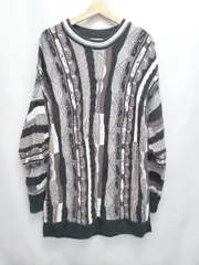 ◇ ⊆ ZARA ザラ 長袖 ニット セーター サイズXL ブラック グレー メンズ E  【1507010002370】