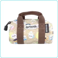 サンスター文具 ちいかわ ペンケース R.BOSTON OUTDOOR 28 B柄 S1428373 ベージュ アウトドア ミニボストン ミニバッグ ペンポーチ ポーチ コラボ ハチワレ モモンガ
