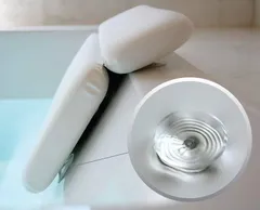 ★入浴用枕 お風呂枕 お風呂 吸盤式 まくら バスピロー お風呂枕バスピロー 抗菌 バス用品 バスグッズ バスクッション 半身浴  防カビ 抗菌 防水のサムネイル