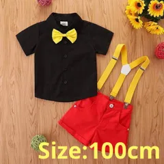 ミッキー風コスチューム　セットアップ　半袖　サイズ100cm