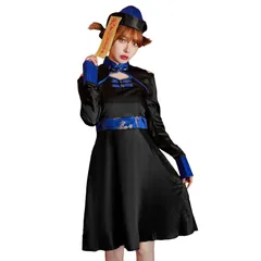 [ブライトララ] ハロウィン コスプレ キョンシー チャイナ服 仮装 ガールズキョンシー コスチューム cos062-BL-L