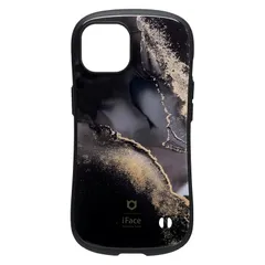 iFace First Class Marble iPhone 14 ケース (アッシュブラック)【アイフェイス アイフォン14 用 iphone14 用 カバー 韓国 耐衝撃 ストラップホール 大理石柄】