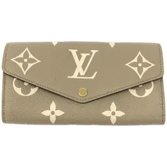 【中古・美品】　ルイヴィトン　LOUIS VUTTION　ポルトフォイユサラ NM　モノグラム　アンプラント　トゥルトレールクレーム　長財布　財布