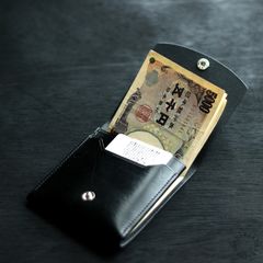 ☆値下げ☆HushTug ピュアシュリンクレザー マネークリップ ブラック