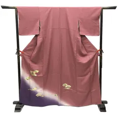 京やB089 正絹 特選 訪問着 落款有り 地紙文様 桜 松 菊 撫子 流水文 金箔 フォーマルからカジュアル 袷仕立て　仕立て上がり 未使用 新古品 美品 KIMONO 着物