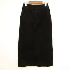 グローバルワーク ロングスカート タイト スリット コーデュロイ ストレッチ ボトムス レディース Sサイズ ブラウン GLOBAL WORK 【中古】