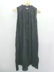 ◇ ⊂ Sonny Label サニーレーベル URBAN RESEARCH シアー ノースリーブ 膝下丈 ワンピース サイズF ブラック レディース P  【1409250046049】