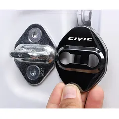 ストライカー カバー ドアロック FL1 カバー メッキ アクセサリー 11代目 内装 パーツ シビック 鏡面ステンレス 4PCS 傷防止 ホンダ 新型 11代目 TADOKAPATU CIVIC 【ブラック】11CIV-MSGB