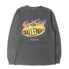 CHALLENGER チャレンジャー Tシャツ サイズ:M / 21AW ウォッシュ加工 ファイヤボール ロングスリーブ Tシャツ (L/S FIREBALL TEE) / ブラック 黒 / トップス カットソー 長袖【メンズ】【中古】