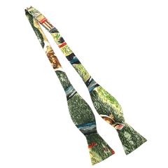 美品 HERMES エルメス アスコットタイ シルク マルチカラー