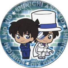 【中古】バッジ・ビンズ 工藤新一＆怪盗キッド(SD) 缶バッジ 「名探偵コナン プライズキャンペーン」 UFOキャッチャー特典 セガ限定