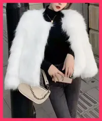 ★スタッフおすすめ★ エコファーコート ファージャケット 冬服 パーティー 結婚式/防寒コートおしゃれ/上着高級感無地長袖 レディース もこもこ フェイクファーア おすすめ おしゃれ　人気 上品 83FYMEI-001