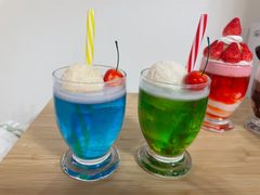 クリームソーダ　メモスタンド　メロンソーダ　ブルーハワイ　ペーパーウエイト